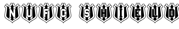 NUFC Shield font preview